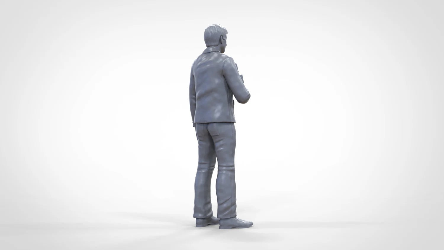 Product photo diorama and model building miniature figure: Reporter Team - Reporter with microphone