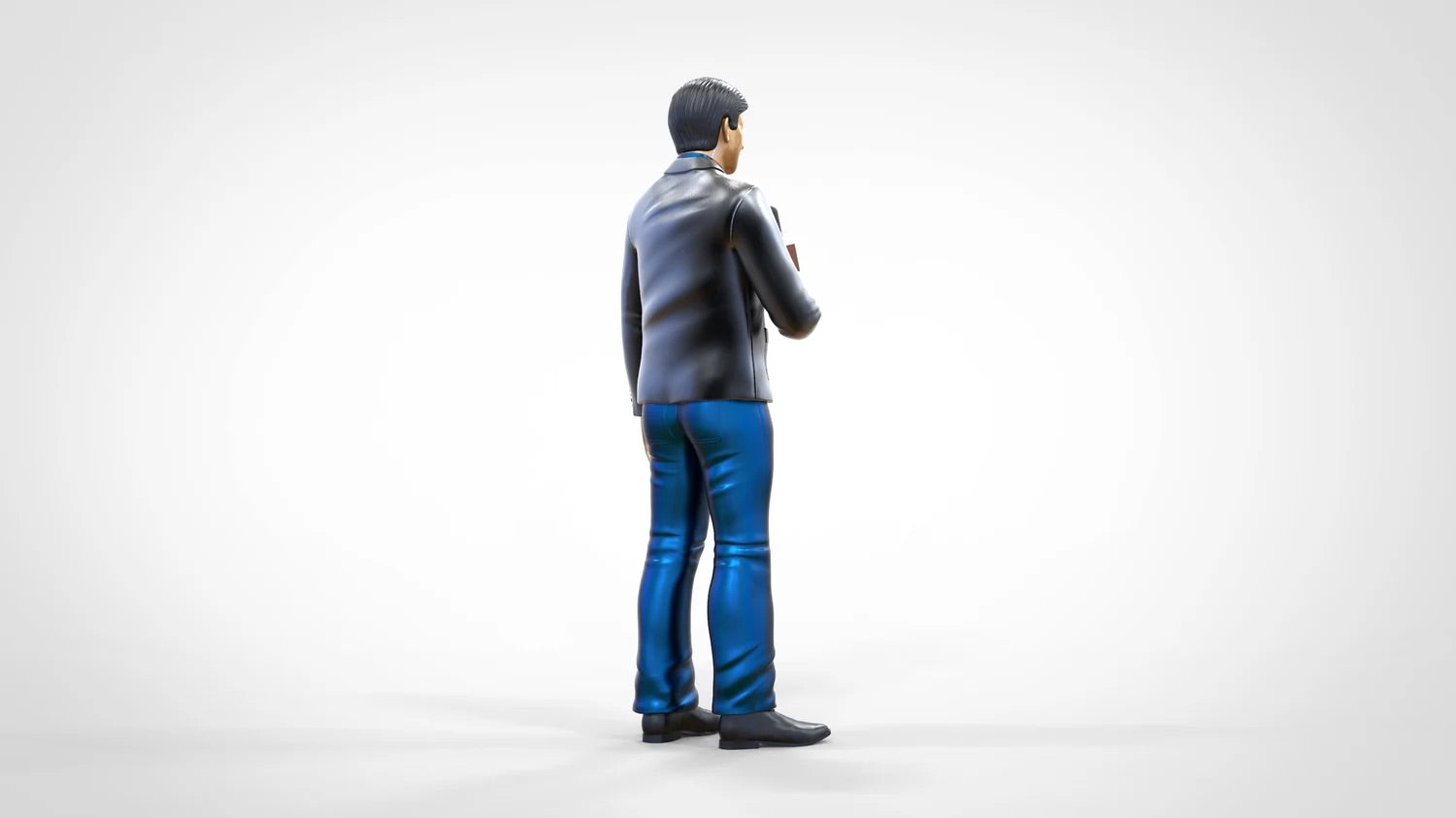 Product photo diorama and model building miniature figure: Reporter Team - Reporter with microphone