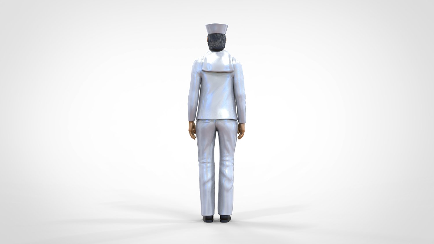 Product photo 0: Female sailor: Seafarer in uniform standing in position