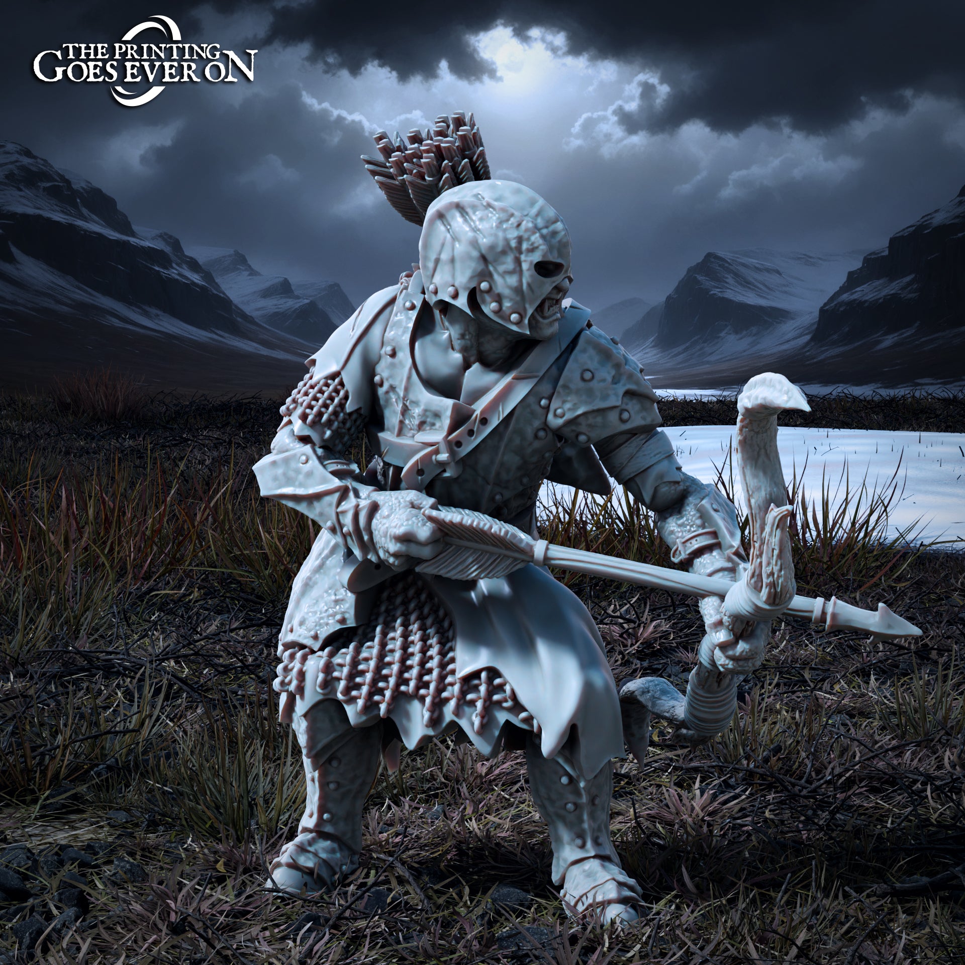 Product photo Tabletop 28mm The Printing Goes Ever On (TPGEO) 0: Orc Warrior - Brutal Servants of the Dark King - Evil Creatures of the Northern Realms