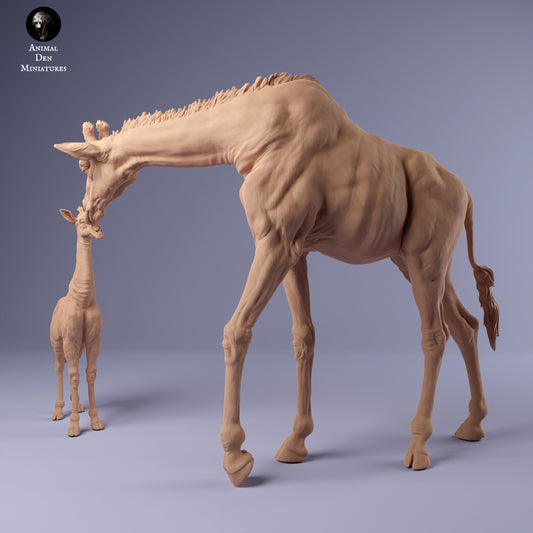 Product photo Animal Figure Diorama, Model Building: 0: Mother Giraffe with Calf: Animals from Africa