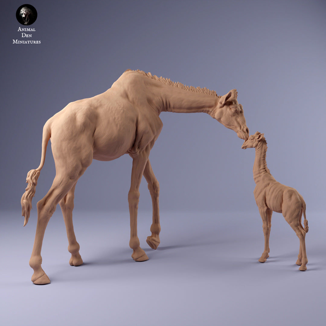 Product photo Animal Figure Diorama, Model Building: 0: Mother Giraffe with Calf: Animals from Africa