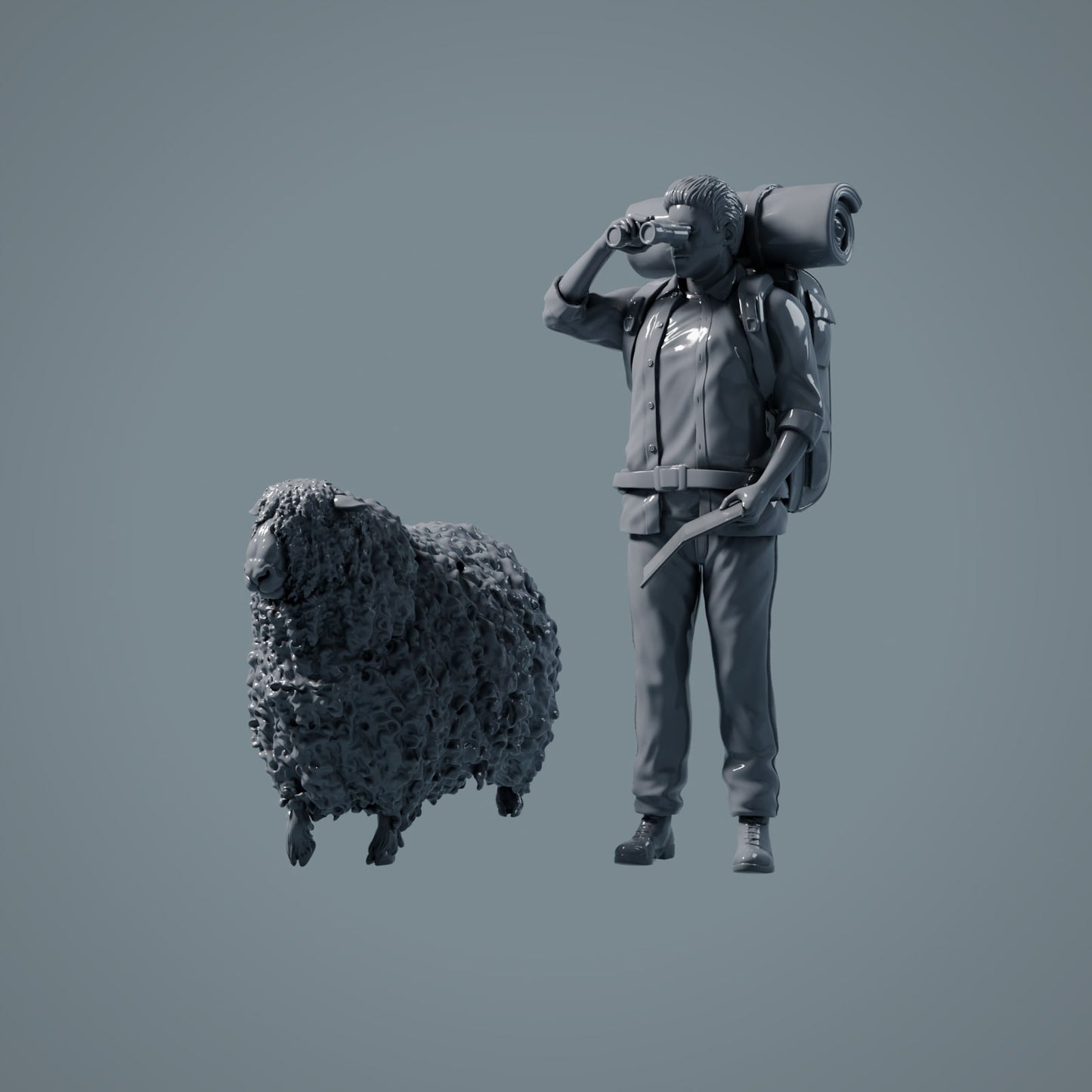Farm Animal Figures: Sheep - Walking Sheep 2 (a025)