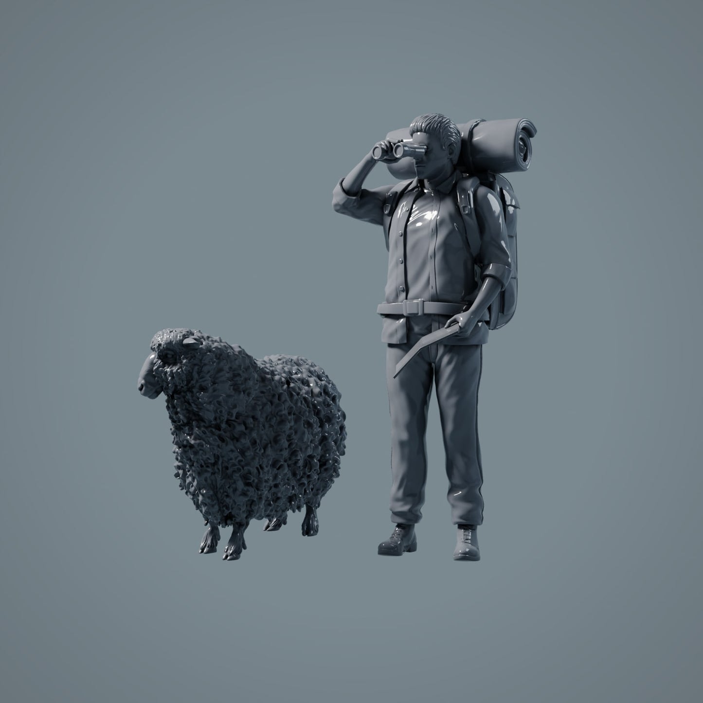 Farm Animal Figures: Sheep - Standing Sheep 1 (a023)