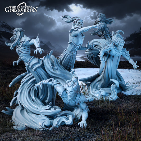Product photo Tabletop 28mm The Printing Goes Ever On (TPGEO) 0: Uncanny Shadows - 2 Ghostly Apparitions - Evil Creatures of the Northern Realms