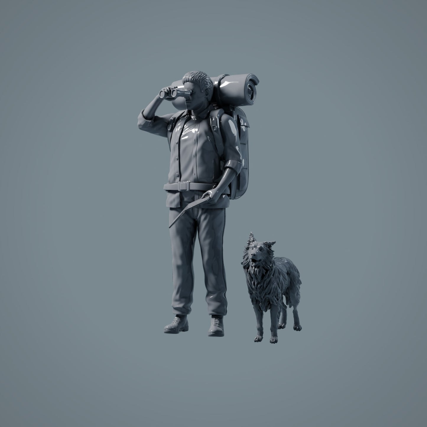 Pet Figure: Standing Dog - Border Collie (a007)