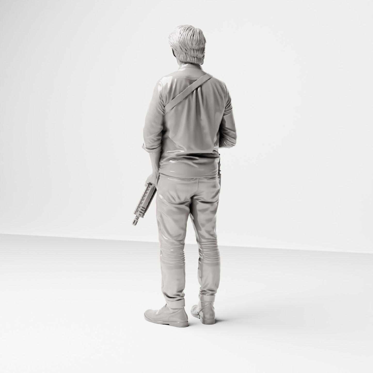 Stehende Figur: Mann mit Gewehr und Schultergurt (Ref. Nr. 495) - vollständige Studioansicht 4