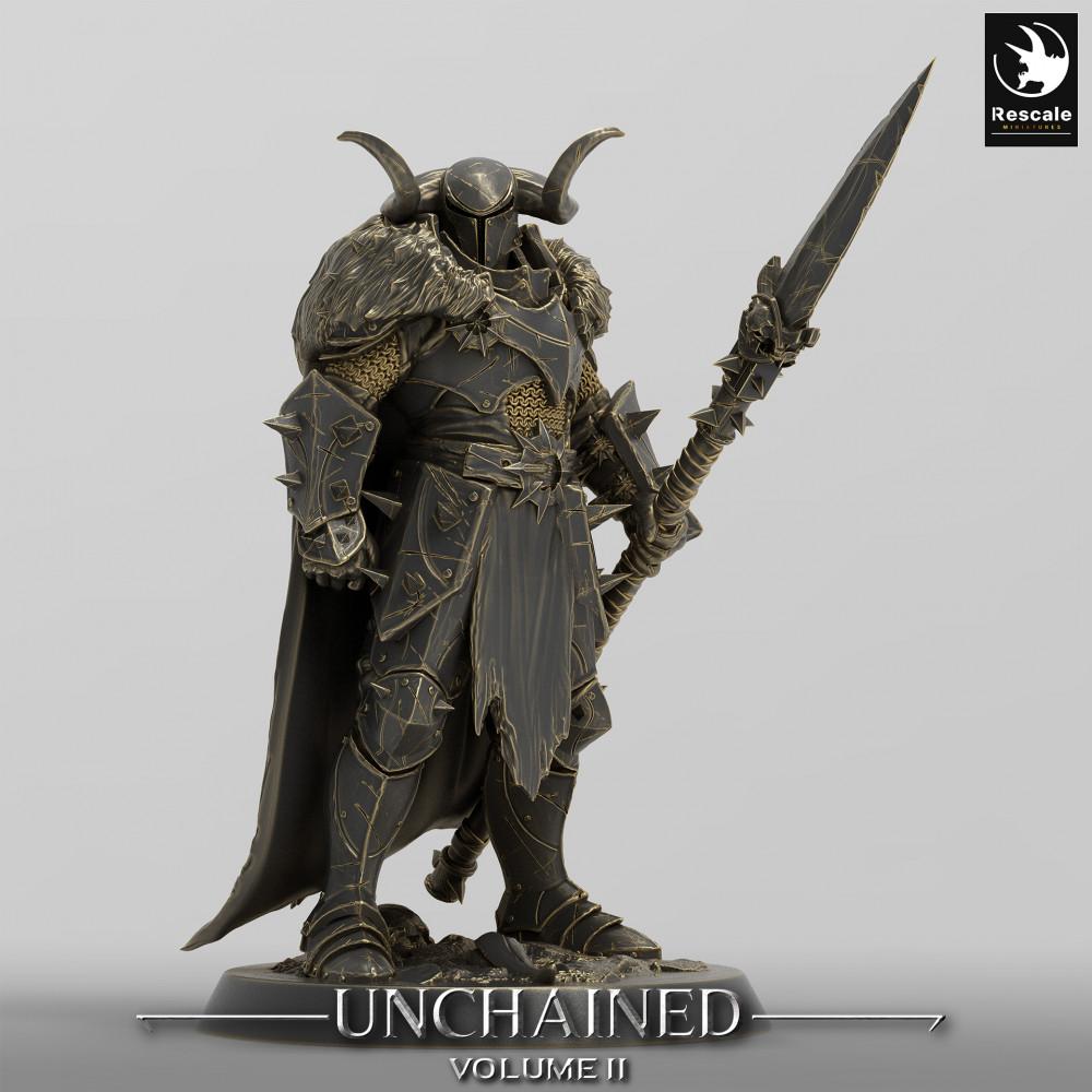 Product photo Tabletop 28mm Lord of the Print (LotP) 0: Tabletop miniature: Dark Knight Spearman, Elite Guard (24_05_D14)