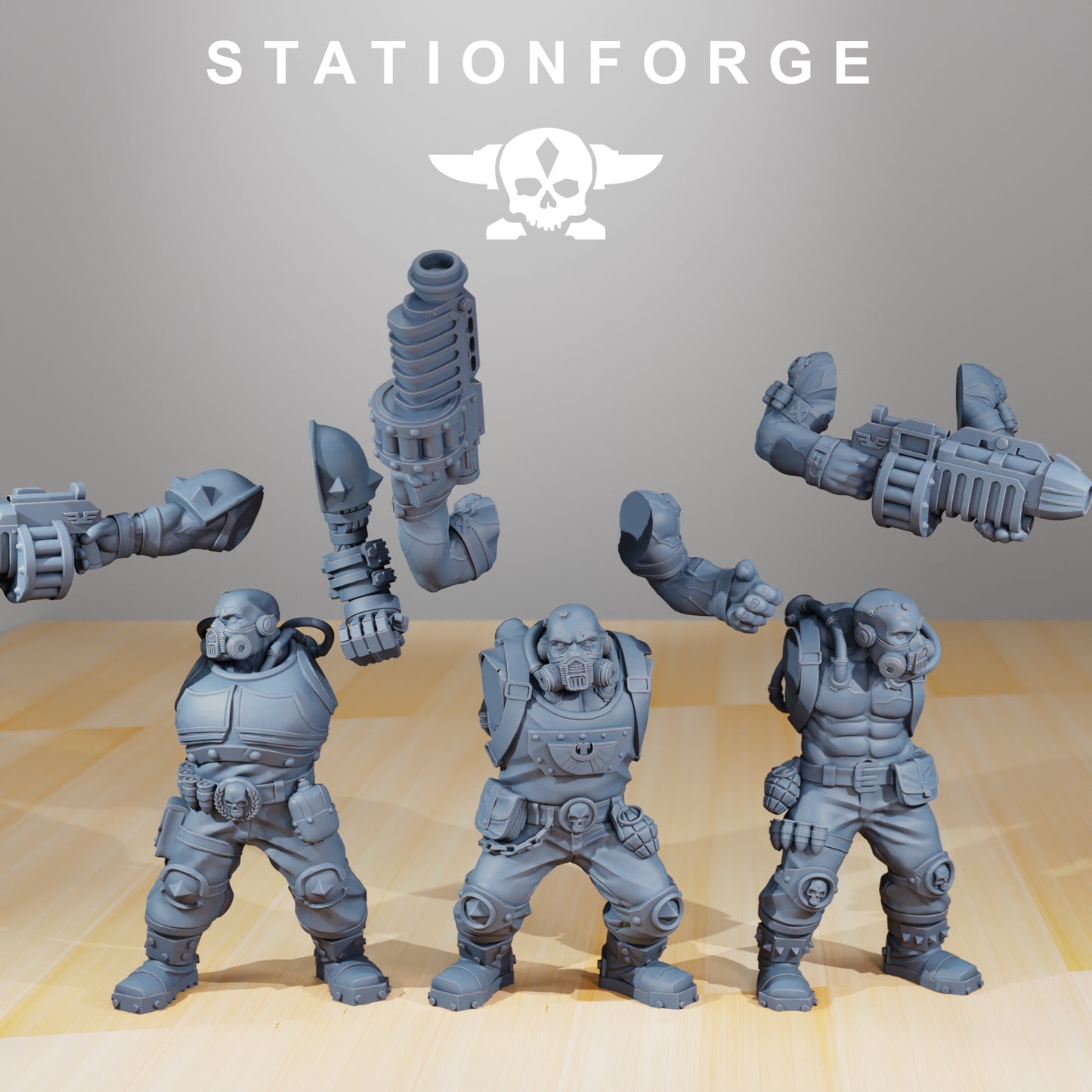 Product photo 28mm tabletop minis Stationforge: National Guard Guerrillas