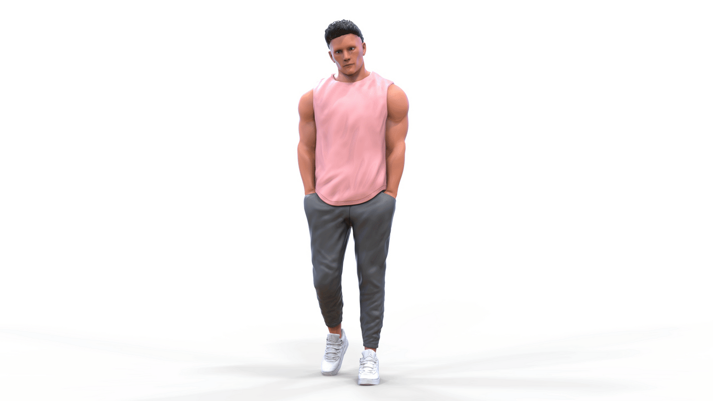 Produktfoto Diorama und Modellbau Miniatur Figur: Bodybuilder