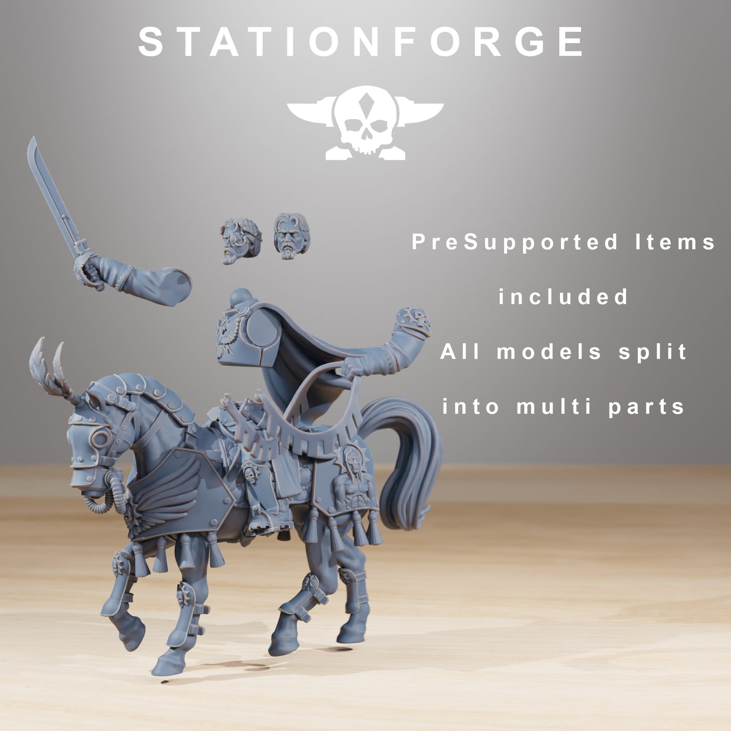 Product photo 28mm tabletop minis Stationforge: Cavalry Commanders