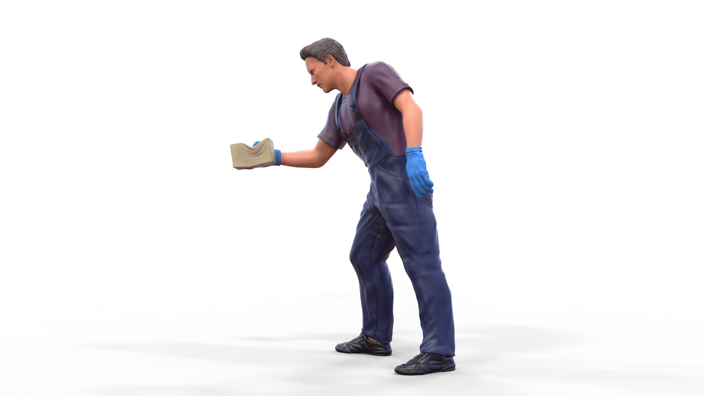 Product photo diorama and model building miniature figure: Car washer 2