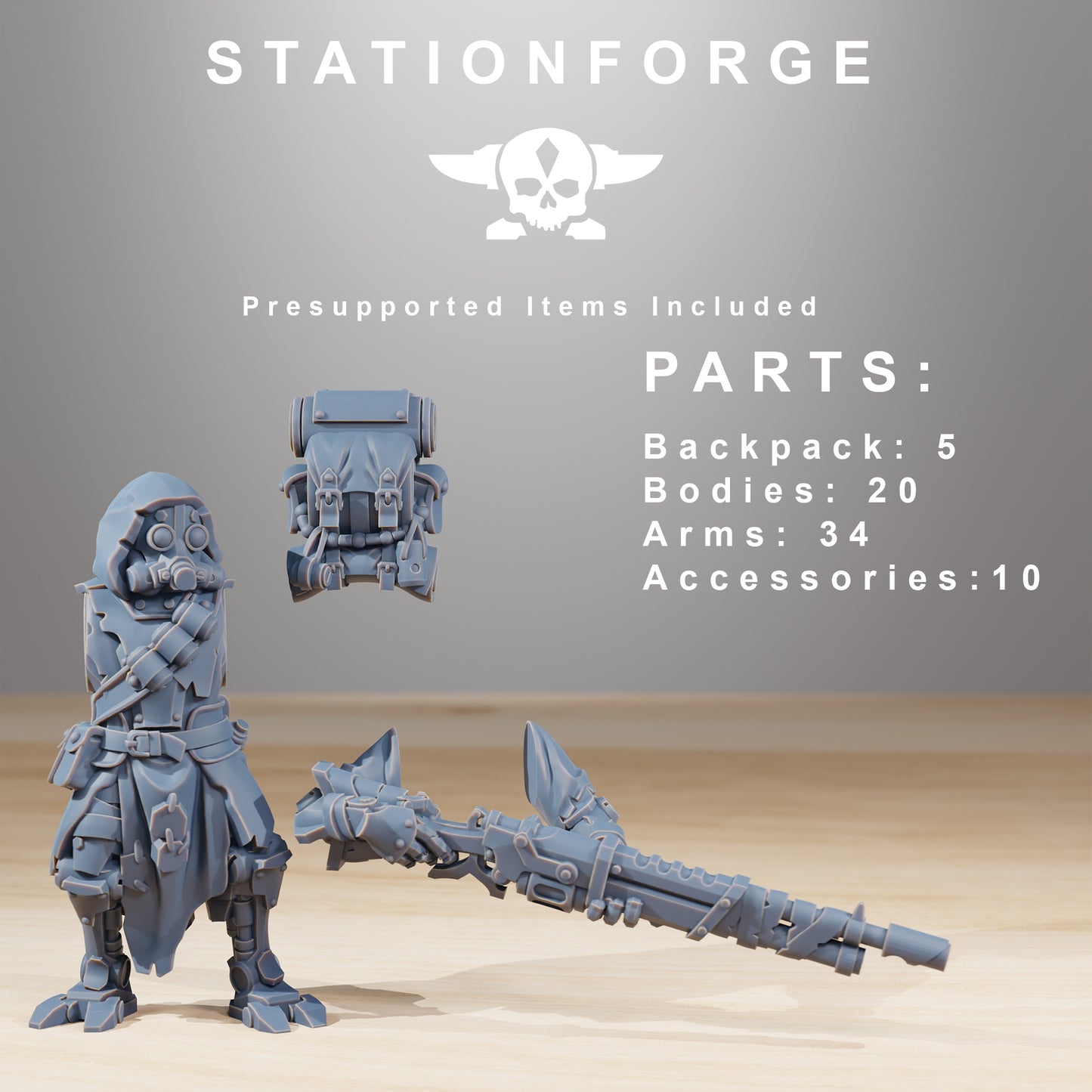 Product photo 28mm tabletop minis Stationforge: Rangers Builder Kit
