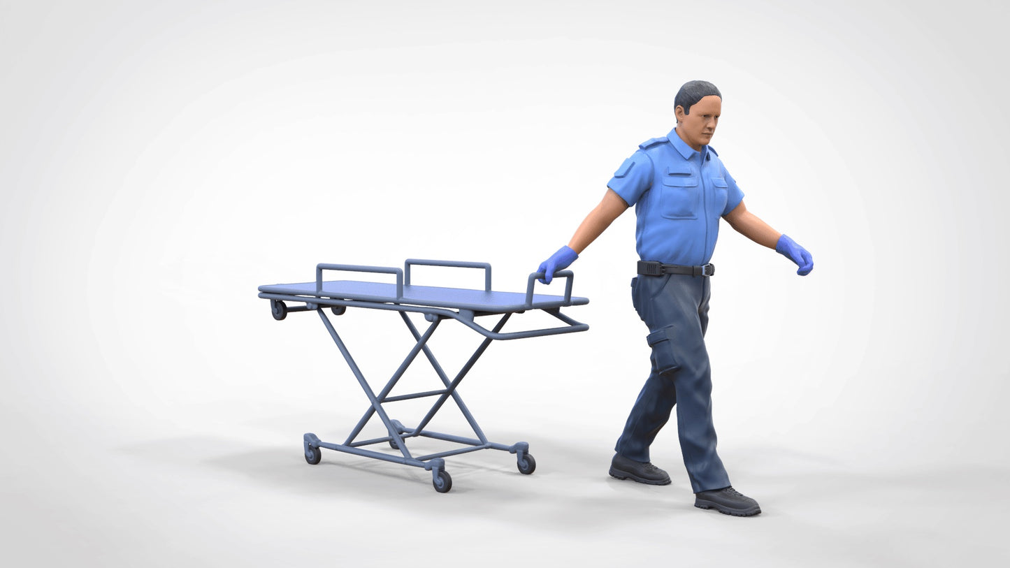 Produktfoto Diorama und Modellbau Miniatur Figur: Sanitäter mit Trage