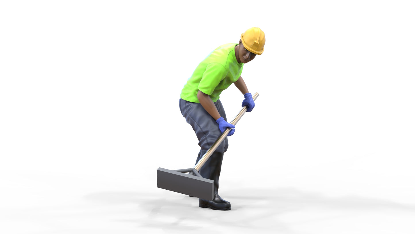 Product photo diorama and model building miniature figure: Construction Worker 2