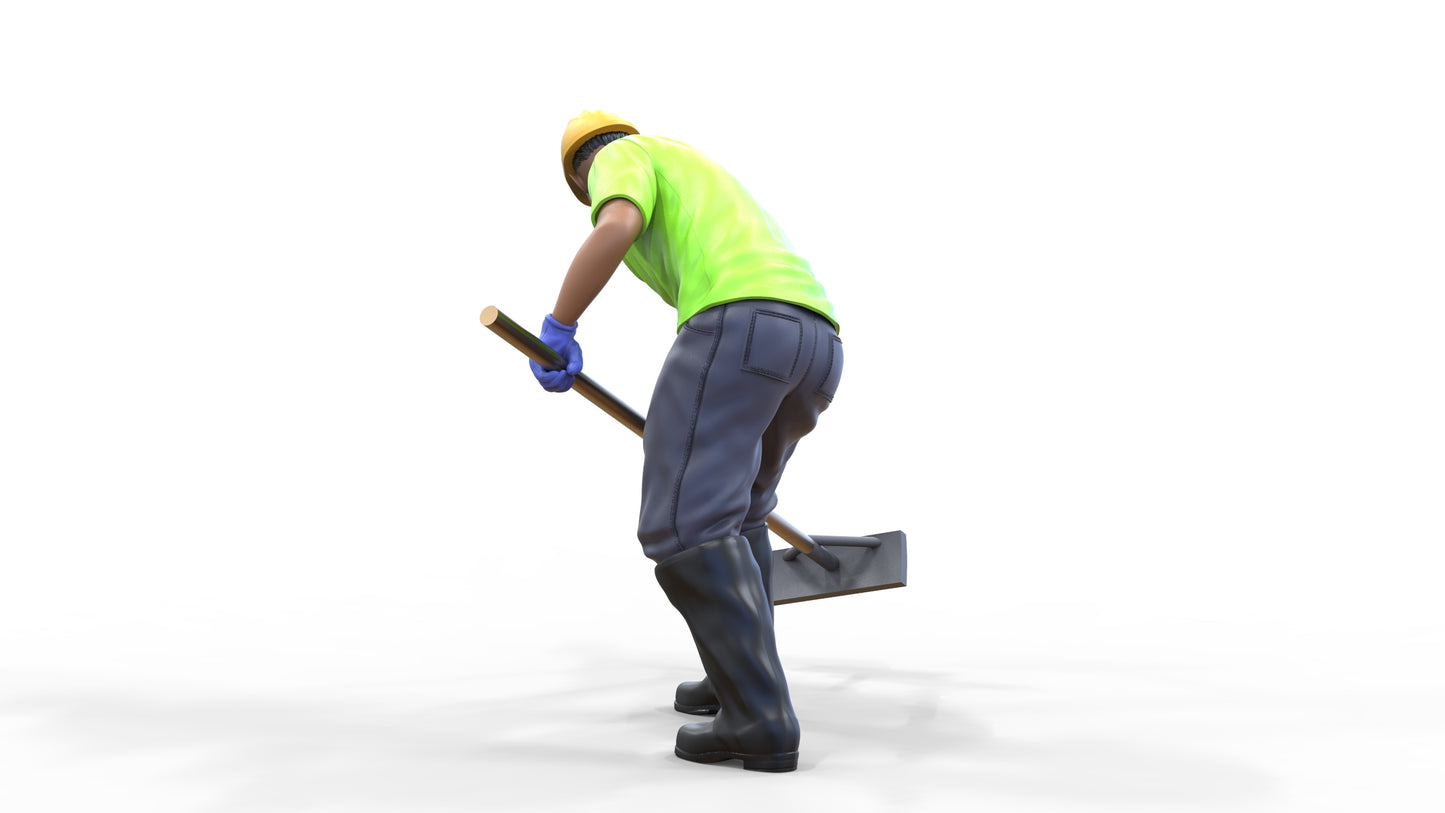 Product photo diorama and model building miniature figure: Construction Worker 2