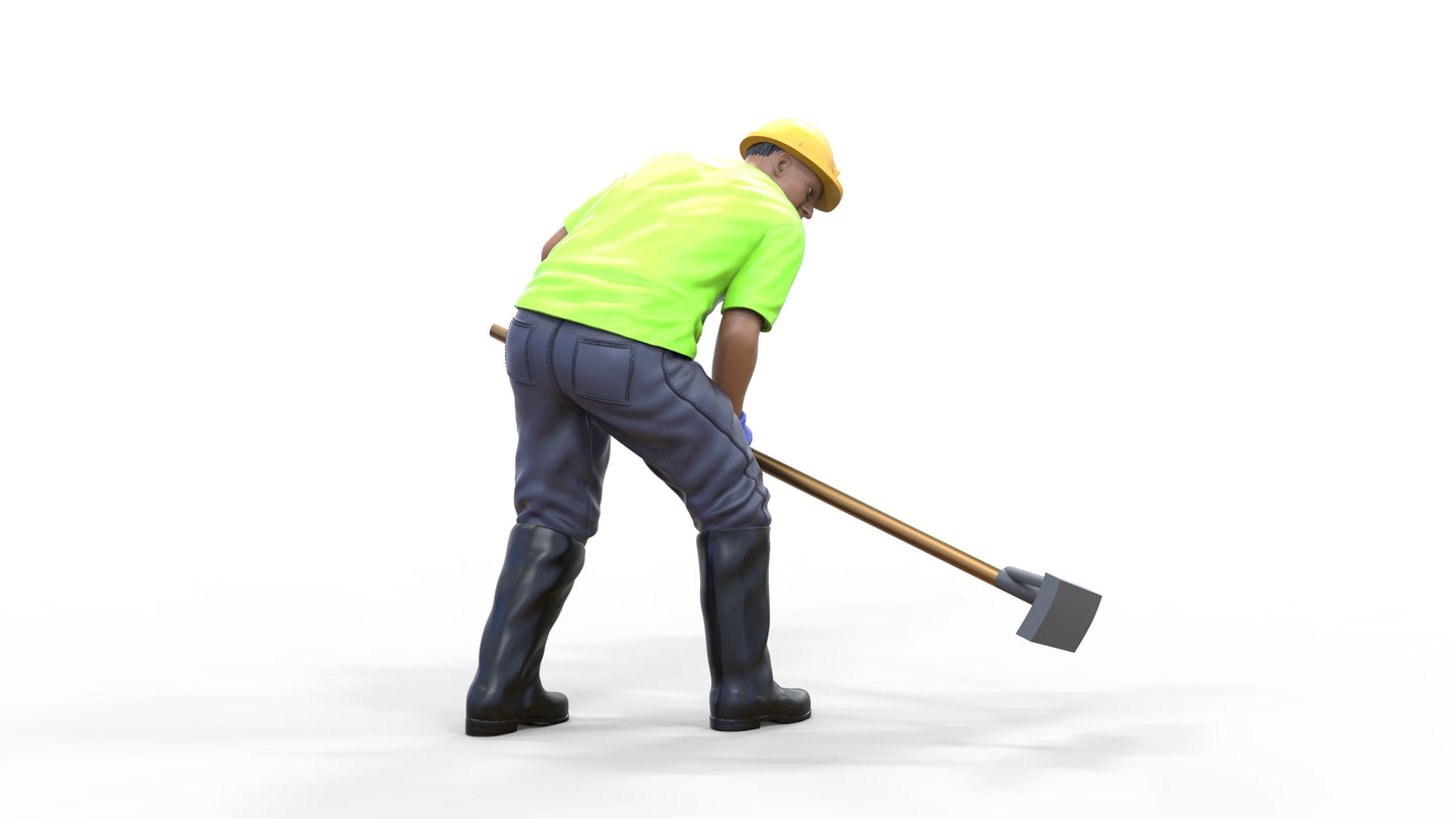 Product photo diorama and model building miniature figure: Construction Worker 2