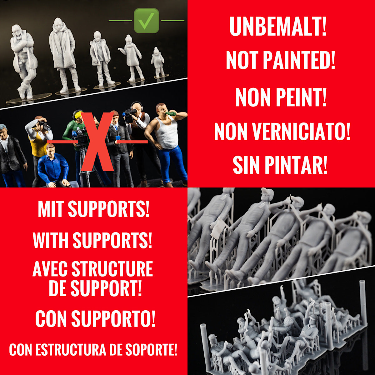 Produktfoto Diorama und Modellbau Miniatur Figur: Streckenposten Set 2, 6 Figuren