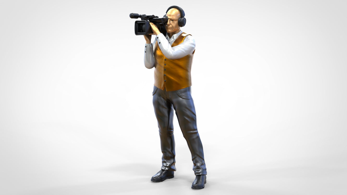 Product photo diorama and model building miniature figure: Reporter set, 6 figures