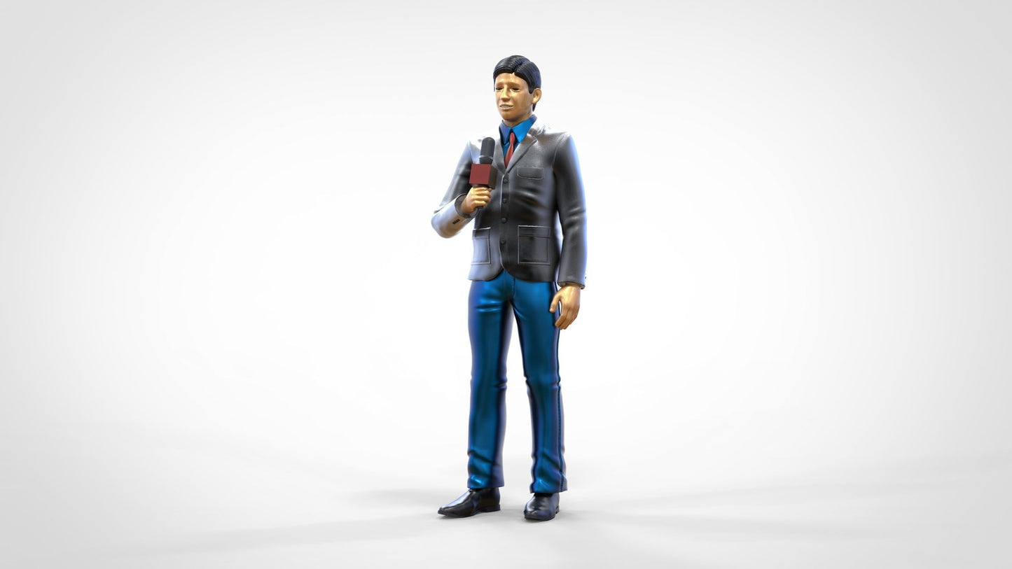 Product photo diorama and model building miniature figure: Reporter set, 6 figures
