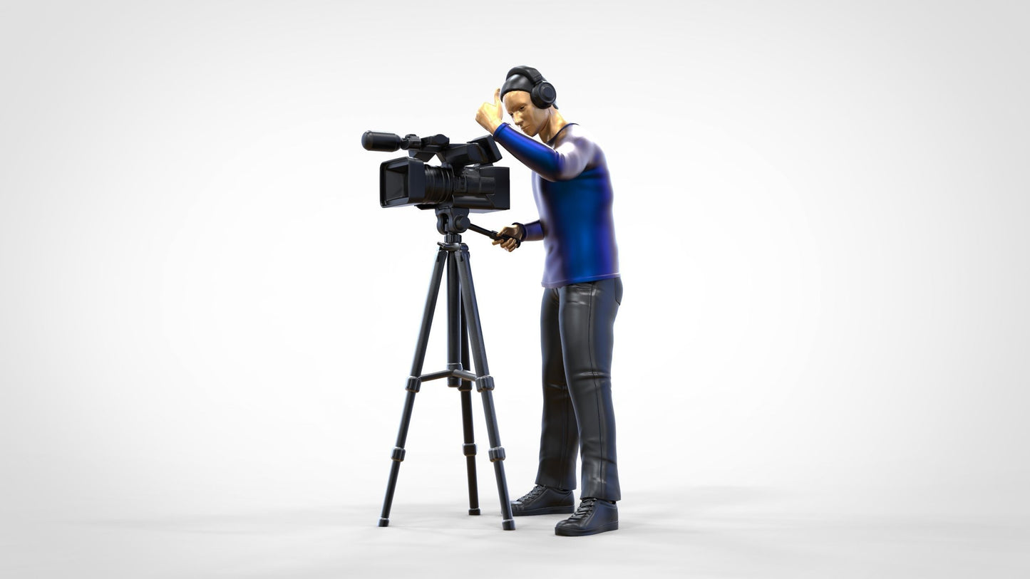 Product photo diorama and model building miniature figure: Reporter set, 6 figures