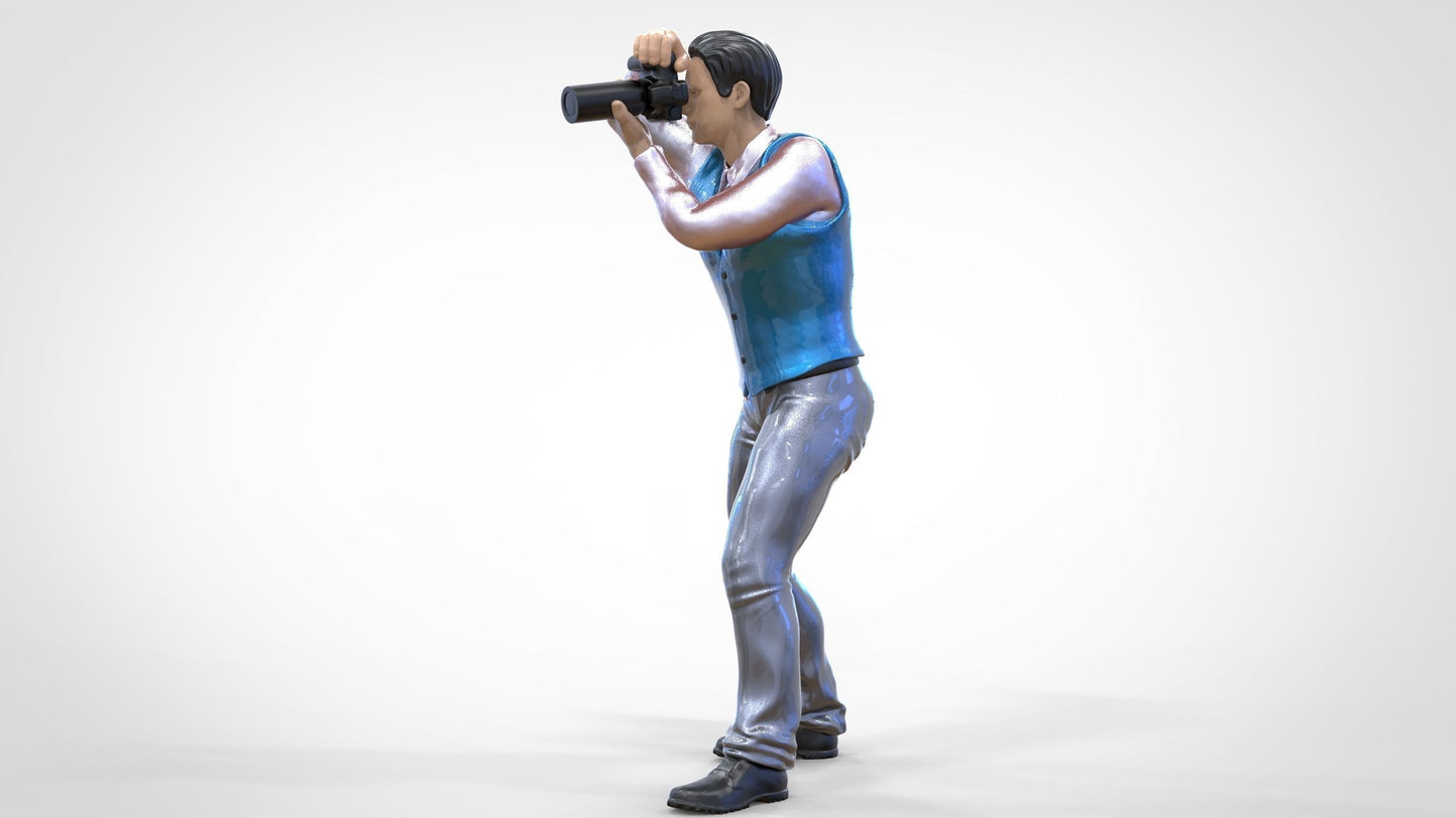 Product photo diorama and model building miniature figure: Reporter set, 6 figures