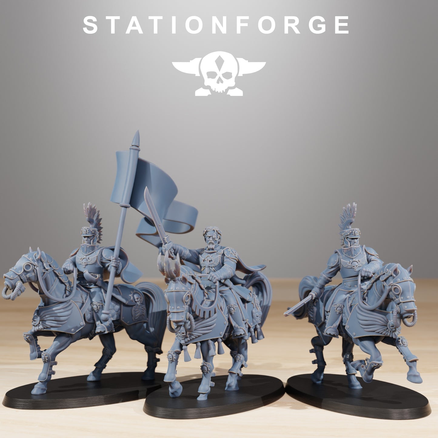 Product photo 28mm tabletop minis Stationforge: Cavalry Commanders