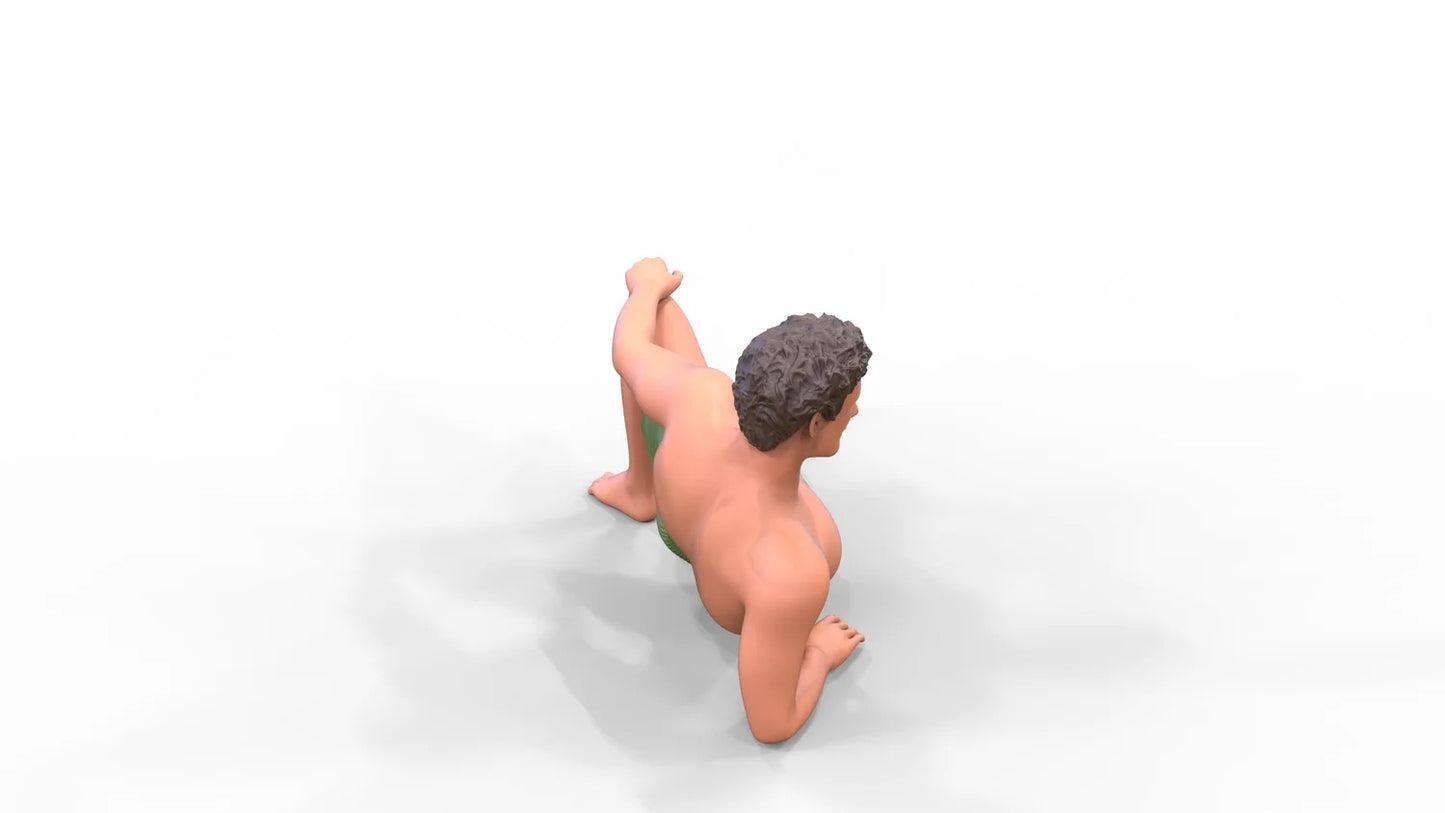 Product photo diorama and model building miniature figure: Man at the beach 1