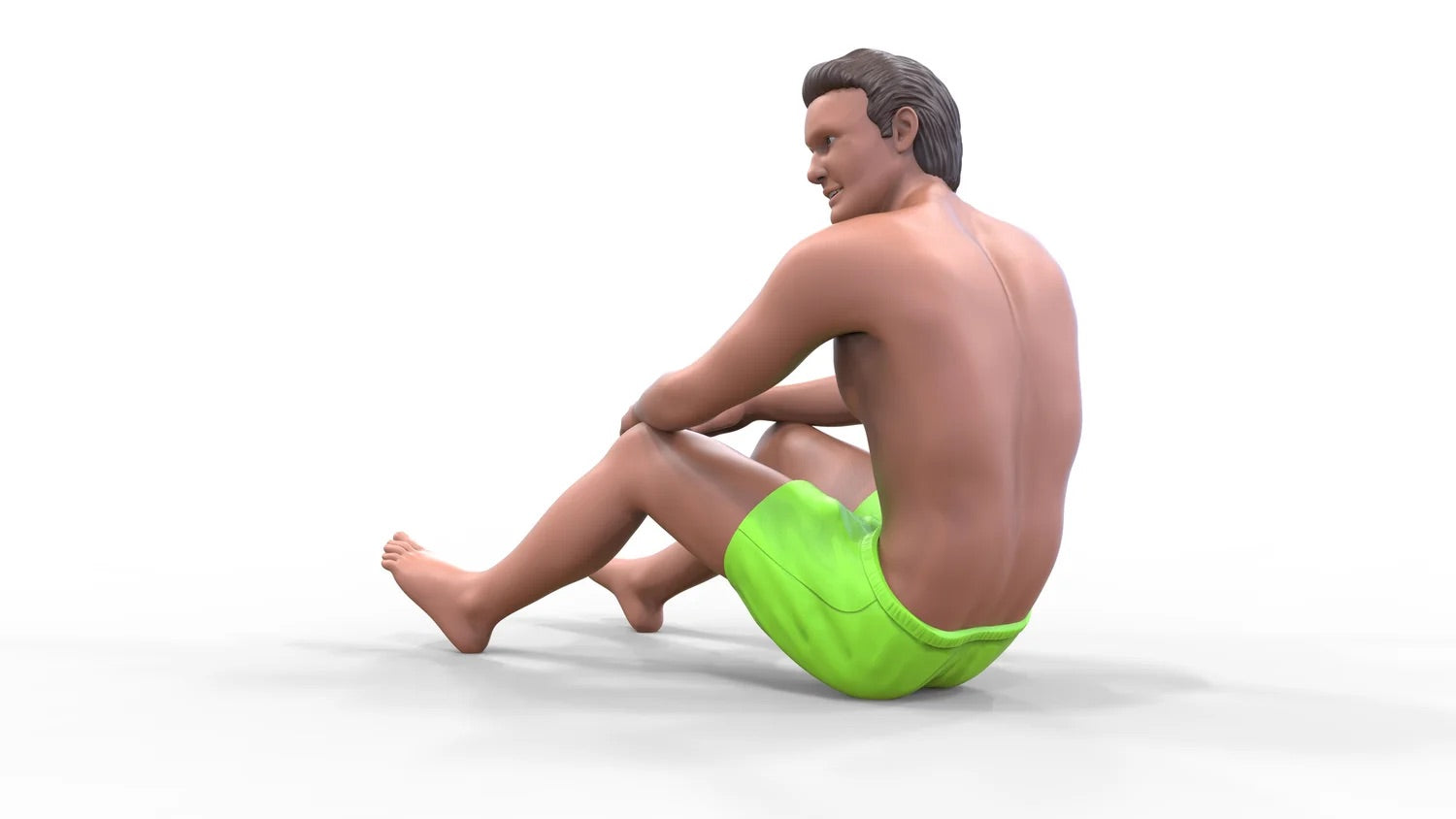 Product photo diorama and model building miniature figure: Man at the beach 2