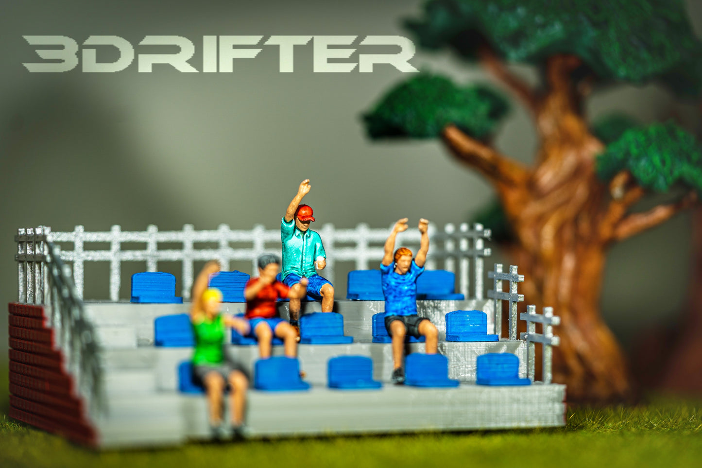 Product photo diorama and model building miniature figure: Audience Set 4, 10 figures