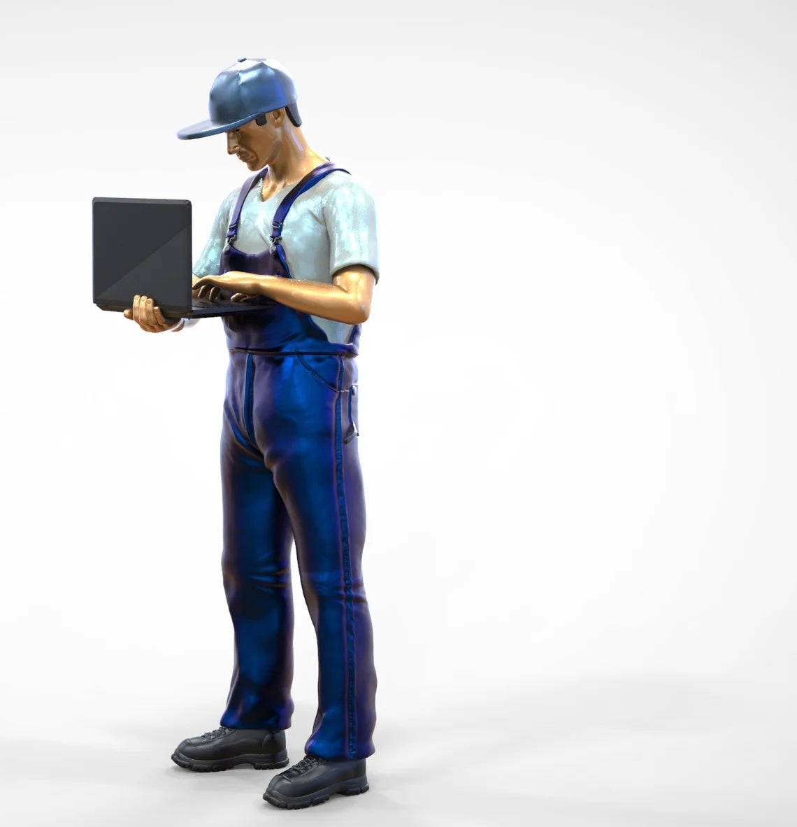 Product photo diorama and model building miniature figure: Mechanic Set 2, 8 figures
