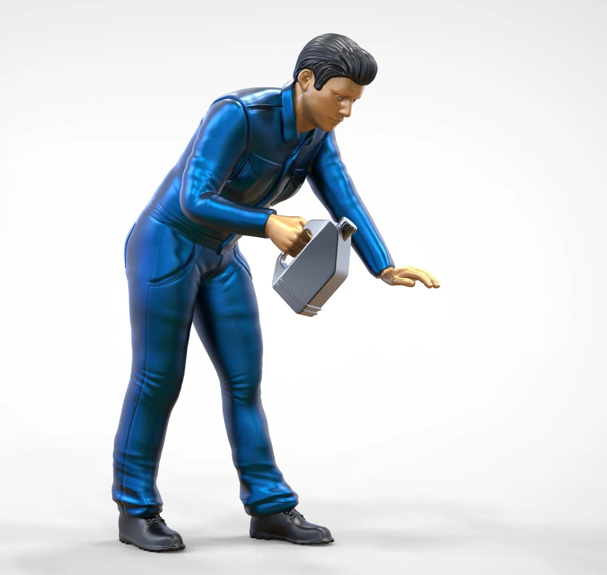 Product photo diorama and model building miniature figure: Mechanic Set 2, 8 figures
