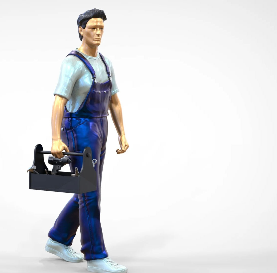 Product photo diorama and model building miniature figure: Mechanic Set 2, 8 figures