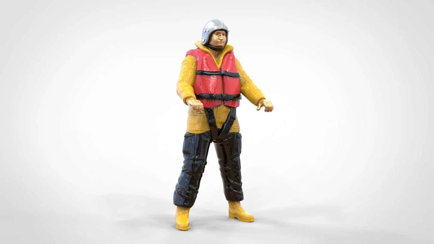 Produktfoto Diorama und Modellbau Miniatur Figur: Seenotretter Set, 8 Figuren