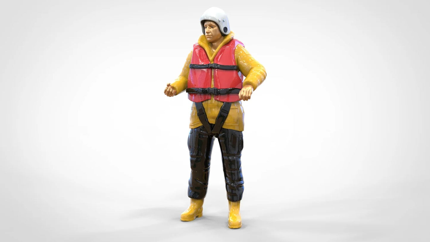 Produktfoto Diorama und Modellbau Miniatur Figur: Seenotretter Set, 8 Figuren