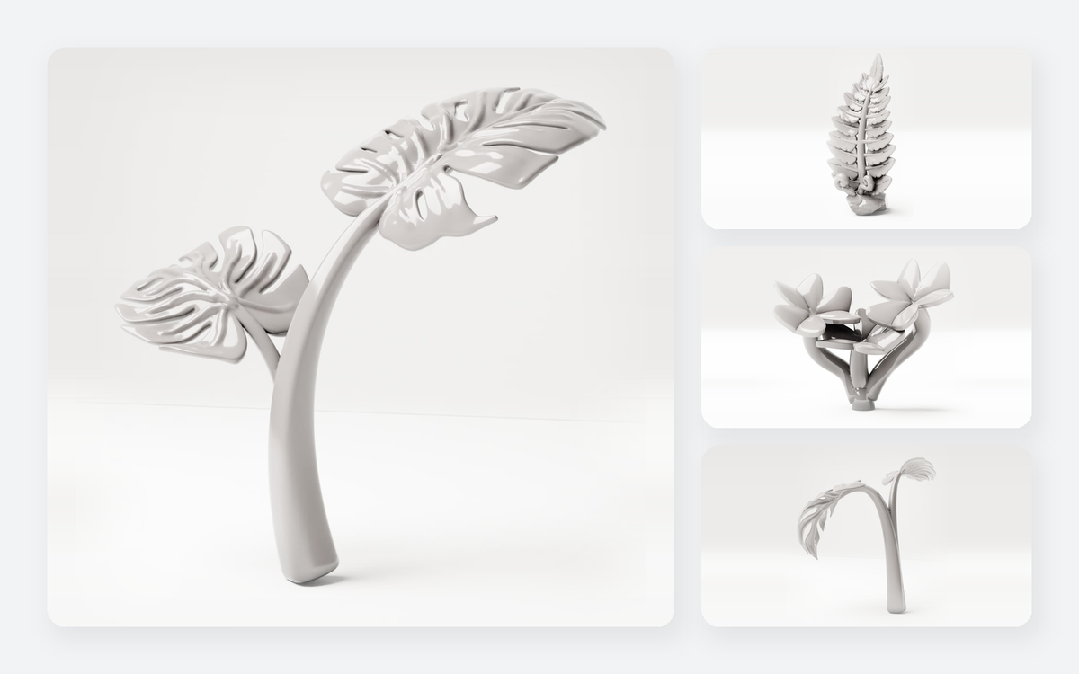 Miniature plants and vegetation for dioramas and model making