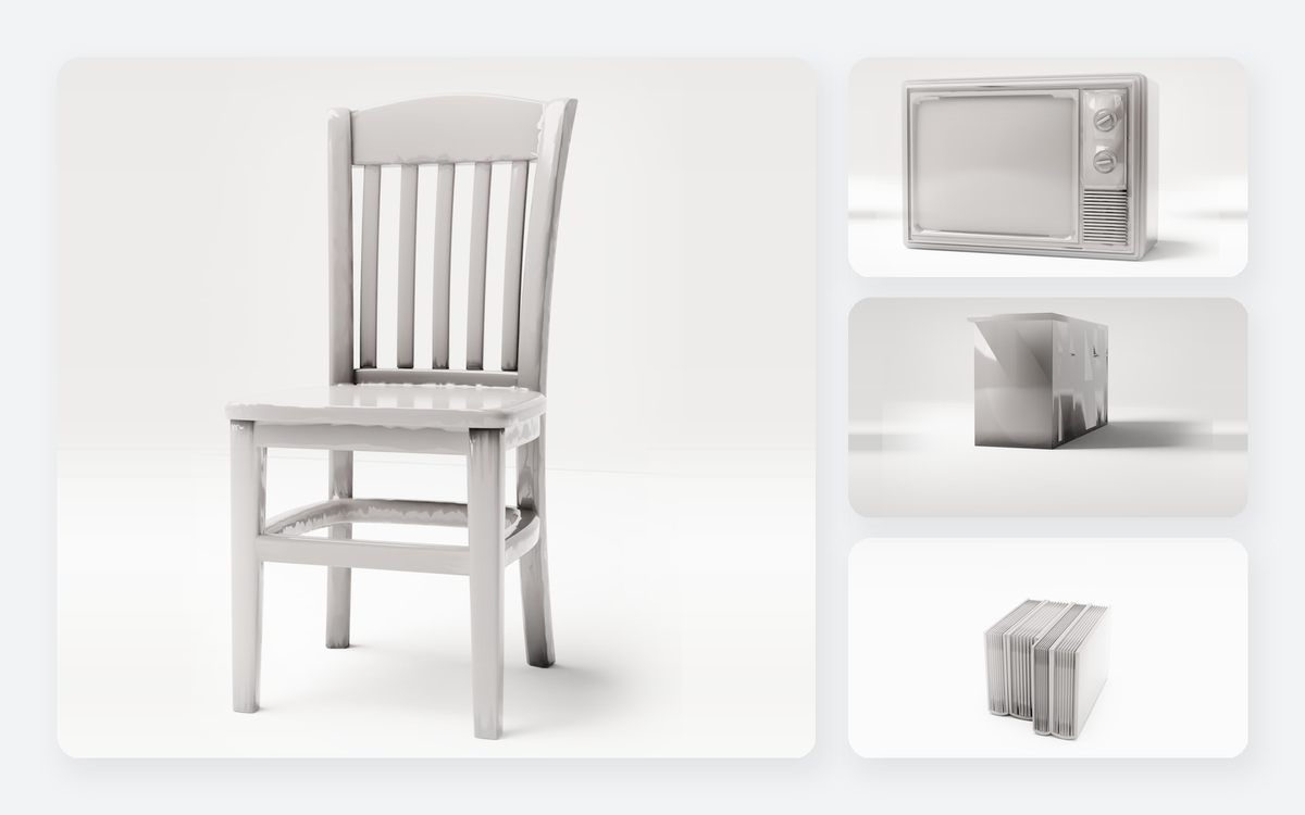 Miniature furniture and household objects for dioramas
