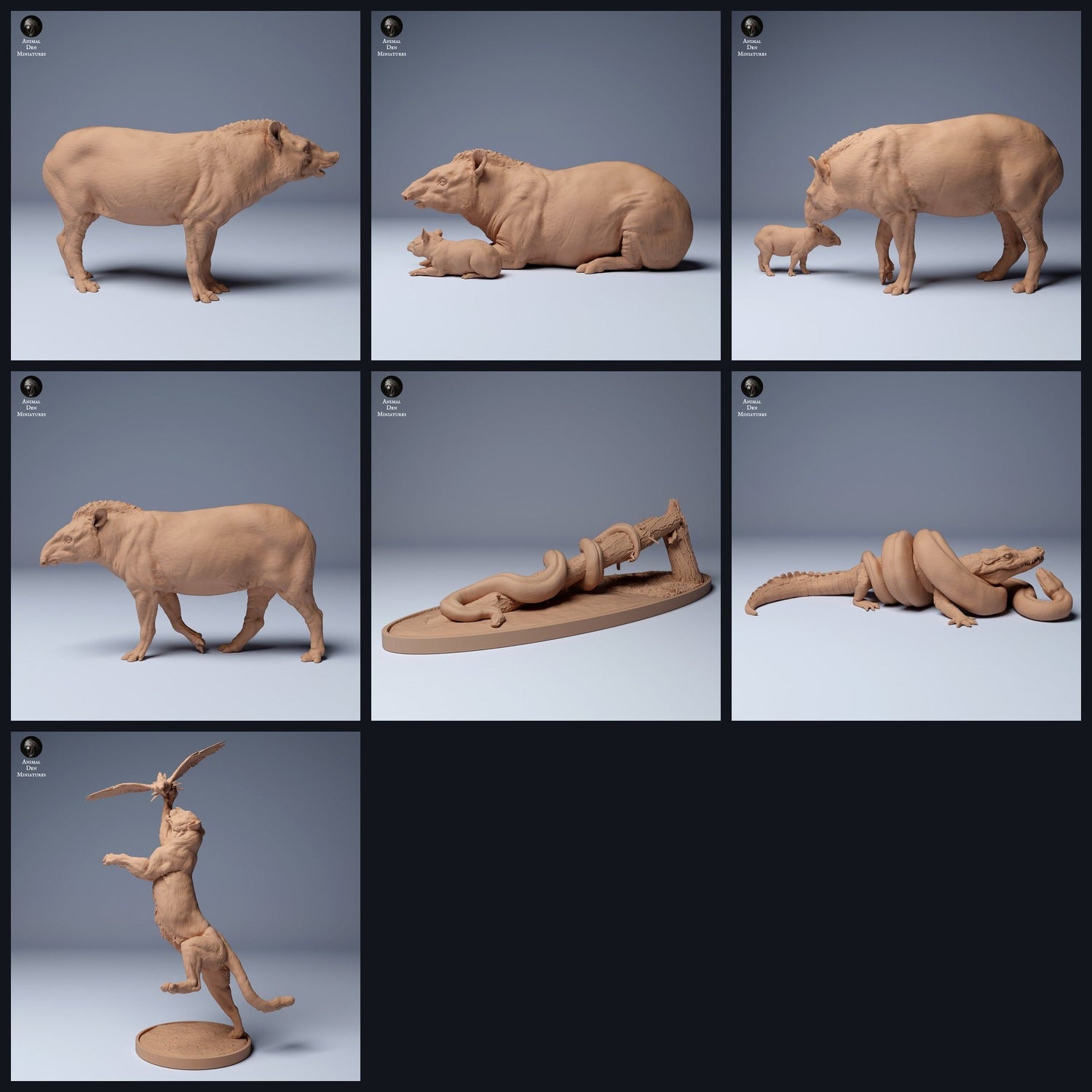 This image is the category image for the release 24_04: Amazonas-animal miniatures and animal figures for diorama and model building.