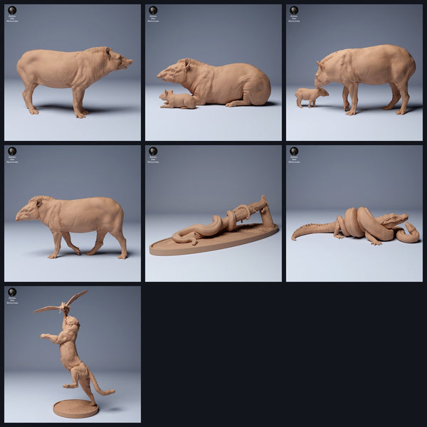 This image is the category image for the release 24_04: Amazonas-animal miniatures and animal figures for diorama and model building.