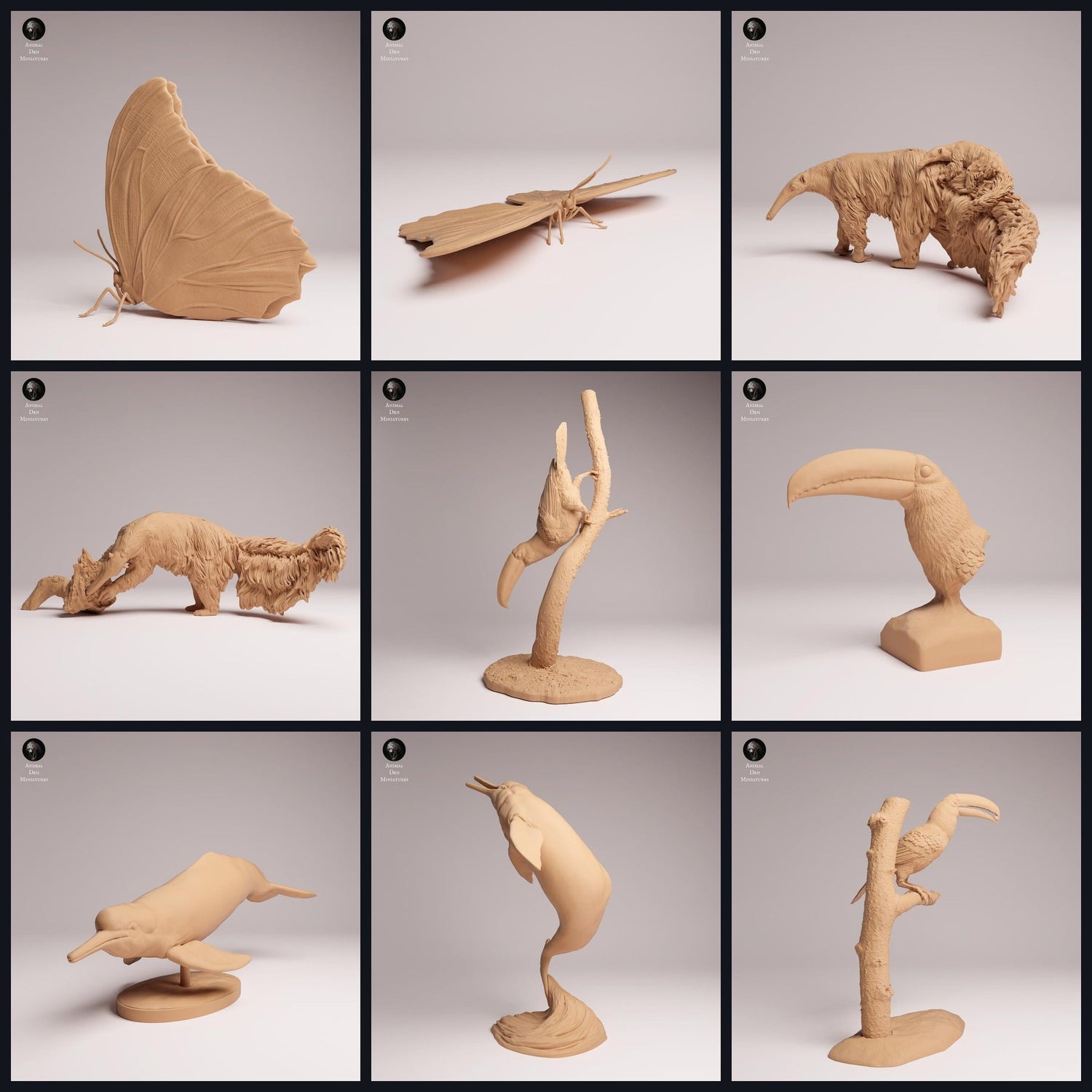 This image is the category image for the release 25_11: Amazonas-Rainforest Animal Miniatures for Diorama and Model Building