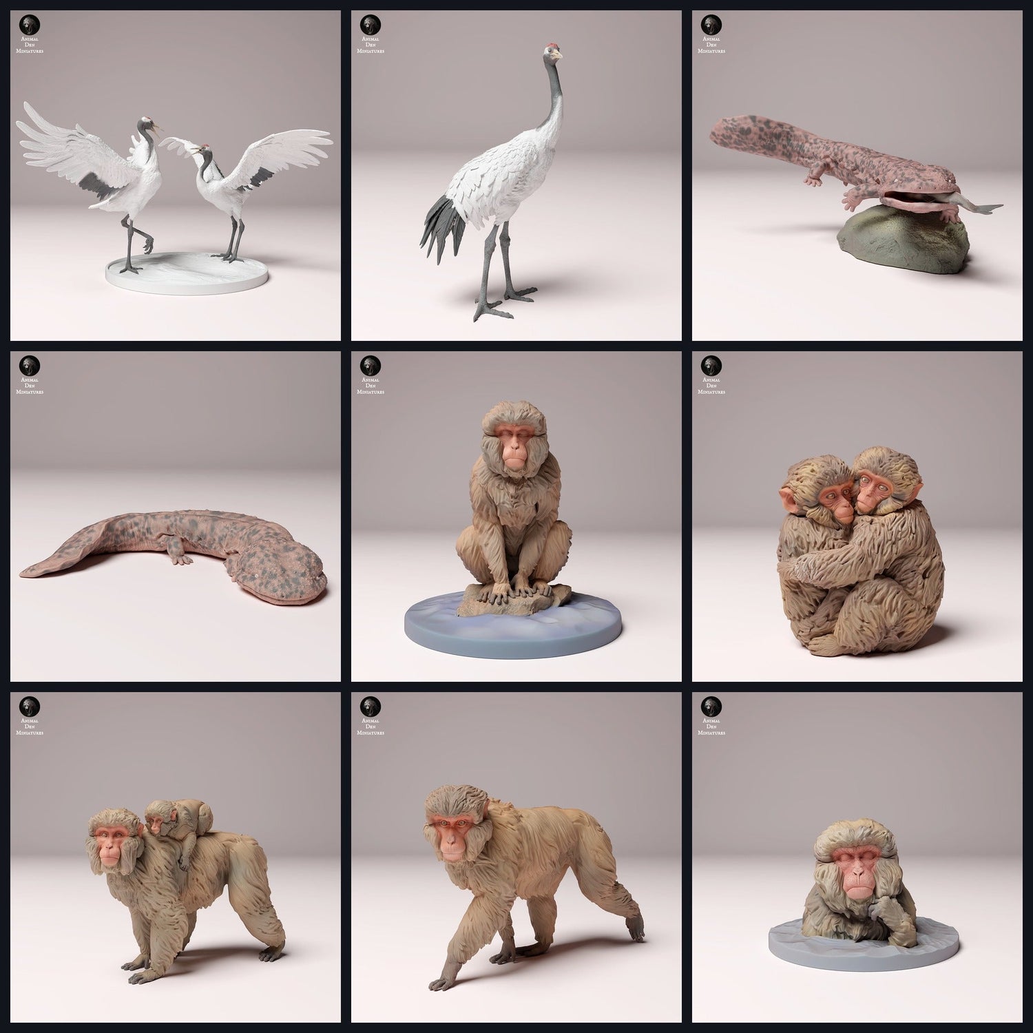 This image is the category image for the release 24_10: Japanische Tierminiaturen und Tierfiguren für Diorama und Modellbau