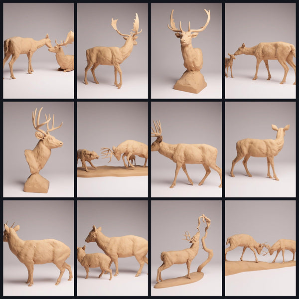 This image is the category image for the release 26_01: Hirsch-animal figures and animal miniatures for diorama and model building.