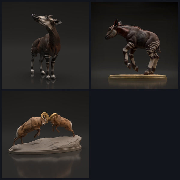 This image is the category image for the release 22_06: Savannen - and wildlife figures for diorama and model building.