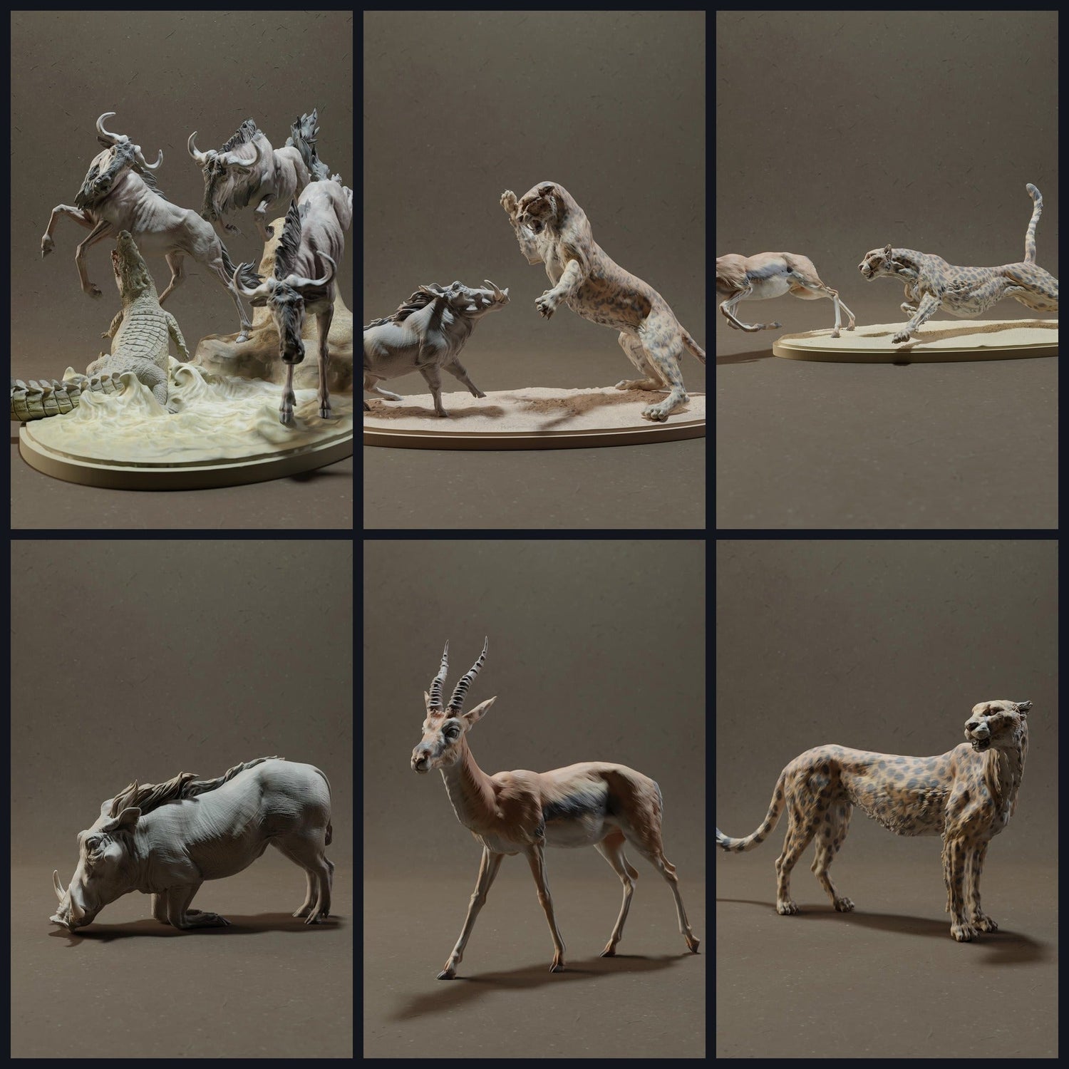 This image is the category image for the release 23_03: Savannen-animal miniatures and animal figures for diorama and model building.