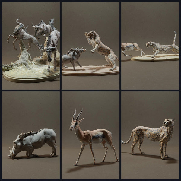 This image is the category image for the release 23_03: Savannen-animal miniatures and animal figures for diorama and model building.