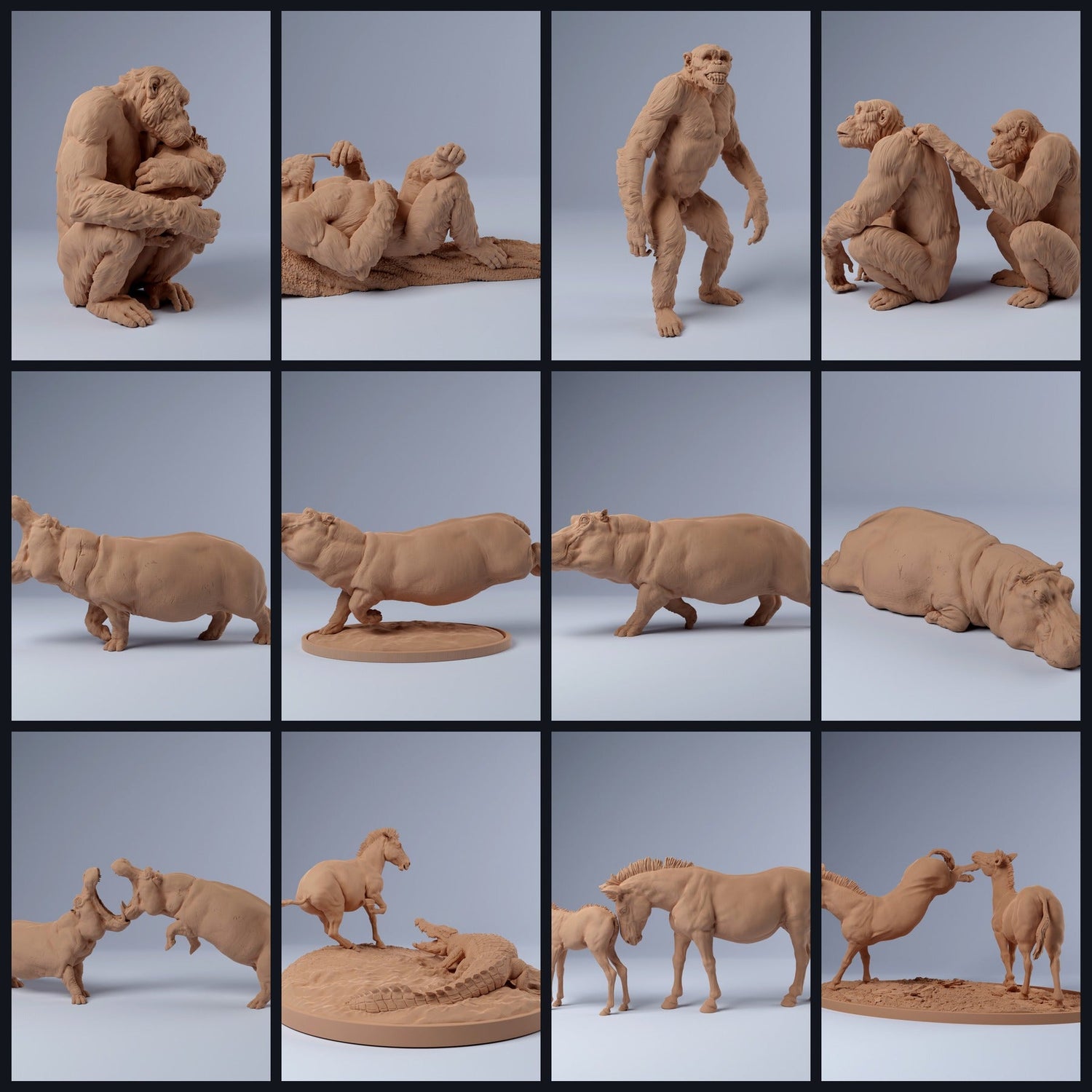 This image is the category image for the release 24_03: Savannen-animal miniatures for diorama and model building.