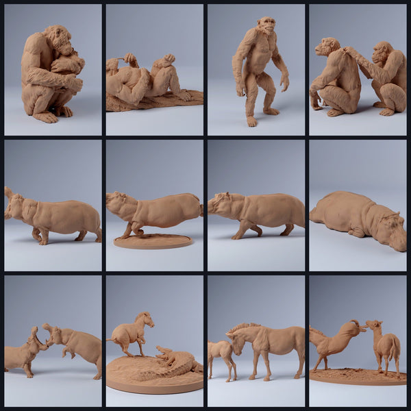 This image is the category image for the release 24_03: Savannen-animal miniatures for diorama and model building.