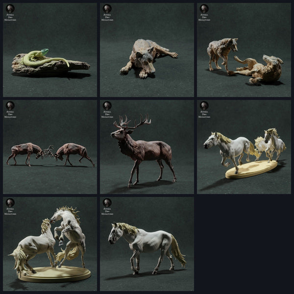 This image is the category image for the release 22_11: Wildtierminiaturen und Tierfiguren für Diorama und Modellbau