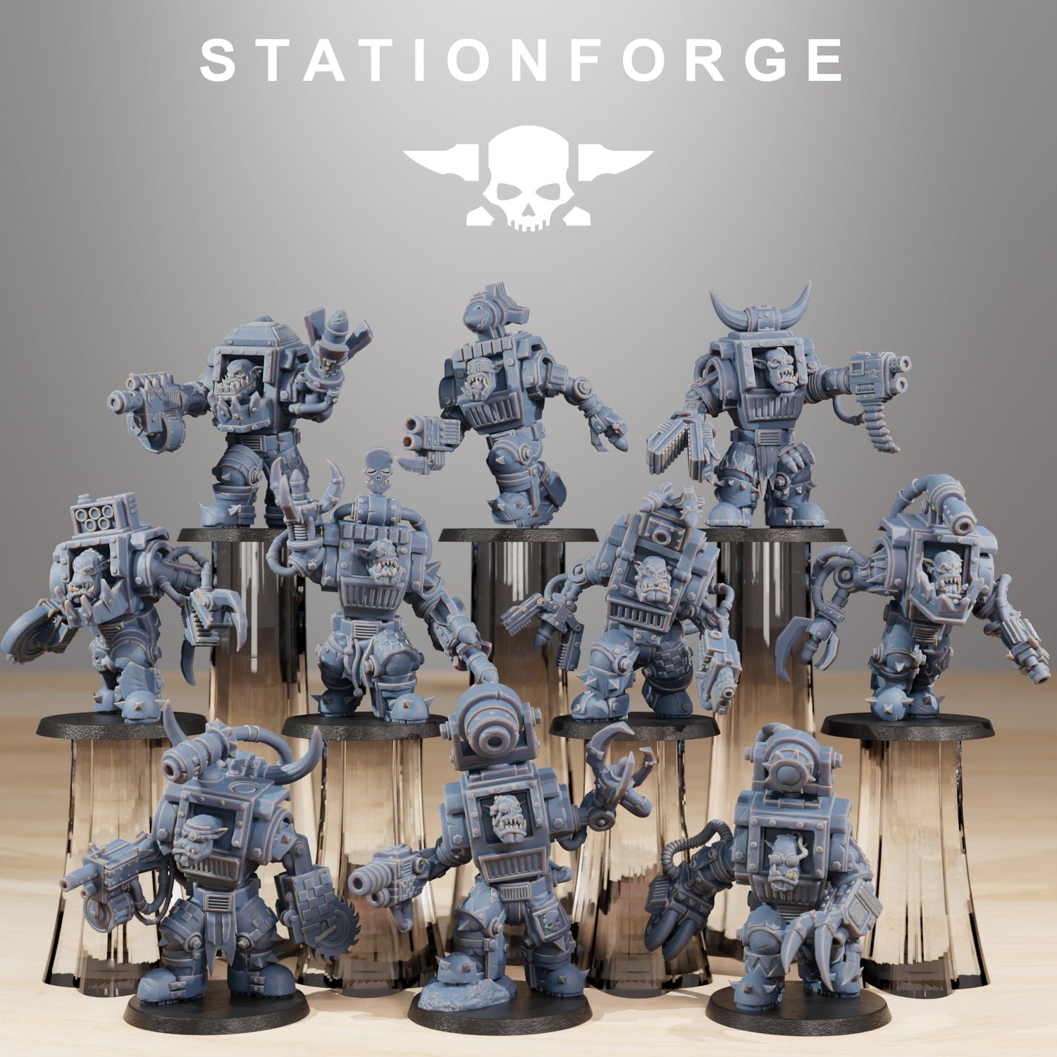 Collection image for StationForge Minis: Orkaz Steelbrutes as 28mm Tabletop miniatures