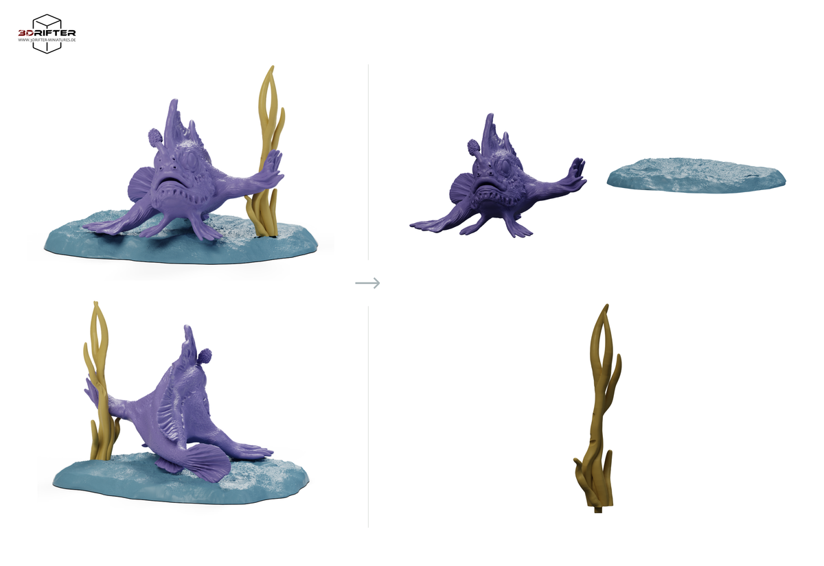 Product photo of animal figure Animal Den Miniatures 2: Sea creature figure: Red handfish (26_09_01)